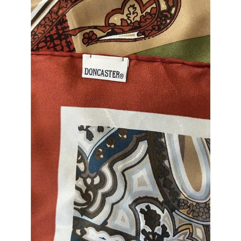 Vintage Doncaster Silk Square Scarf 34